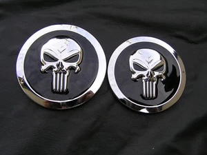 PUNISHER SET passend für die meisten BMW Ersatz Embleme UK METALLABZEICHEN 82mm + 74mm - Bild 1 von 6