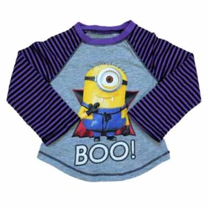 Despicable Me Infant Girls Purple Minion Vampire Halloween Shirt 12m - Picture 1 of 1