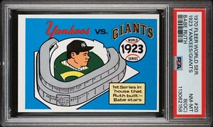 Fleer World Series 1970 (espalda azul) 20 1923 Yankees/Gigantes Babe Ruth PSA 8 casi nuevo-como nuevo - Imagen 1 de 4