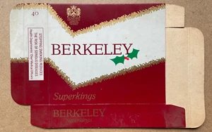 FLAT EMPTY UNUSED VINTAGE 40 CIGARETTE CARTON BERKELEY - Picture 1 of 2