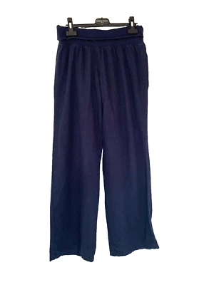 Maternity Women’s Pants by Old Navy Blue Size S Linen Rayon Wide Leg - Image 1 of 4