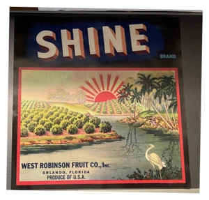 One Shine Brand Fla. Crate Label - Picture 1 of 4