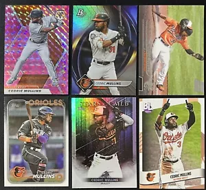 6 Card Baseball Lot Cedric Mullins Baltimore Orioles Insert, Prizm, Topps & More - Picture 1 of 6