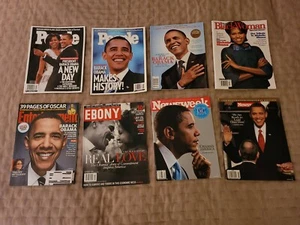 BARACK OBAMA 8 Magazines HISTORICAL COLLECTOR'S EDITION Inauguration 2008 & 2009 - Imagen 1 de 9
