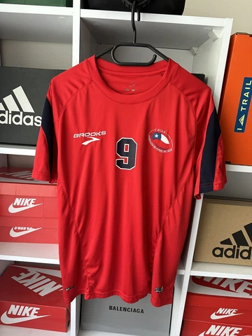 CHILE NATIONAL TEAM FOOTBALL SHIRT ORIGINAL BROOKS #9 SUZAZO SIZE M Cover