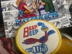 Vintage Beep Beep Roadrunner Souvenir Round Embroidered Patch Badge - Picture 1 of 5