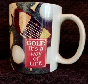 Coffee Mug "GOLF: It's a Way of Life" 3.75" height x 3" Diameter 4.75" Wide - Picture 1 of 1