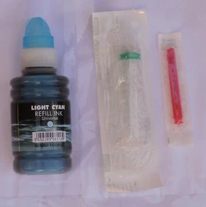 Inchiostro Singolo Colorante LI Cya 100ml Marca IJ con Ugello Siringa per Ricarica Cartuccia - Foto 1 di 1