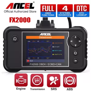 ANCEL FX2000 OBD2 Scanner Diagnostic Tool Engine SRS ABS TCM OBDII Code Reader - Foto 1 di 7