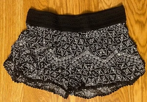Pantalones Cortos No Boundaries Juniors Talla XL (15-17) Negro Blanco Cintura Elástica - Imagen 1 de 5