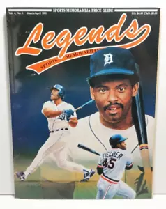 Legends Sports Memorabilia Magazine Cecil Fielder 1991 with Uncut Card Sheet - Picture 1 of 5