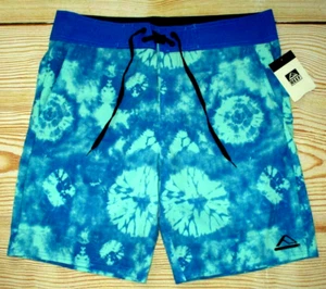 MENS REEF TIE DYE BLUE GREEN SWIM BOARD SHORTS SIZE 34 - Picture 1 of 2