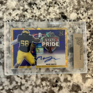 Mazi Smith 2023 Leaf Metal Gold Ice Rookie Auto 1/1 Michigan Cowboys - Picture 1 of 1