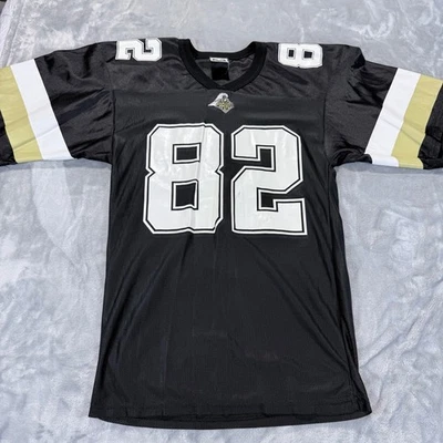 普渡锅炉制造商老式纽金特82橄榄球球衣黑色金色白色DA中号 — 第 1/4 张图片