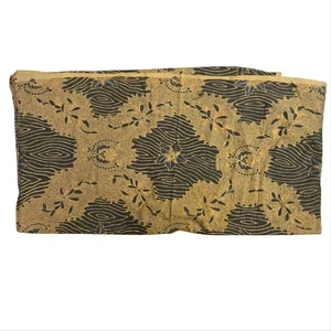 Vintage handgezeichnet indonesisch javenesisch Batik Stoff Tuch Sarong Blumen Kawung - Bild 1 von 3