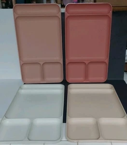 Tupperware Cafeteria Divided Trays Multi-Colors (Set Of 4) 1535  - Picture 1 of 8