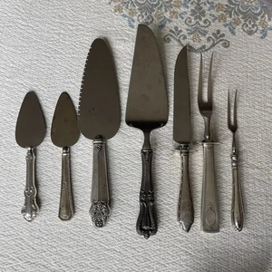 Konvolut Vintage Sterling Silber Griff Utensilien Handtuch  - Bild 1 von 8