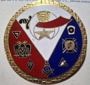 Shriners Masonic Enameled Bolo Tie - Picture 1 of 2