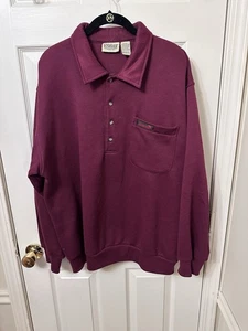 Vintage Windbreaker Marke Heavy Duty Herren Langarm Poloshirt Gr. L (r) - Bild 1 von 6