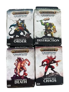 Warhammer - Age of Sigmar Champions Cards Destruction, Death, Chaos & Order Deck - Picture 1 of 10
