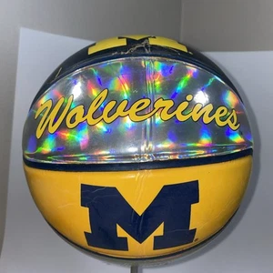 Vintage Michigan Wolverines Basketball Shiny Holographic Baden 8” **READ** - Picture 1 of 6