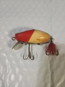  Esca Vintage Marcato Skipper, Non Leggere Maker 2-1/2 Pollici Pesca Legno. Made Ga - Foto 1 di 16