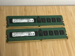 2x 8GB || Micron 1RX4 PC4-2133P MTA18ASF1G72PZ-2G1A2IG || SERVER RAM - Afbeelding 1 van 3