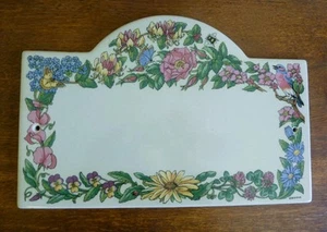 SBCD Signed '93 SS Botanical Ceramic Plaque Any Occasion Wedding Address Garden - Picture 1 of 8