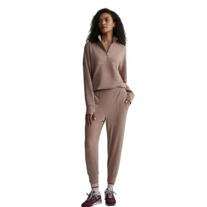 Varley Brushed Rib Slim Cuffs Damen Hose Jogger Beige Hellbraun Größe Large Komfort  - Bild 1 von 10