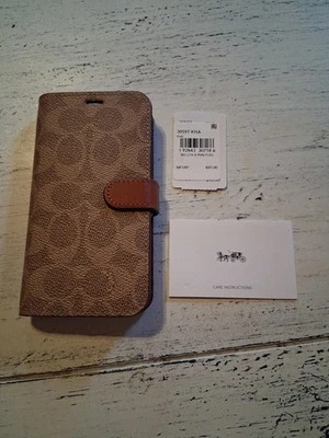 Чехол для телефона с фирменным логотипом Coach держатель для карт  - Изображение 1 из 4