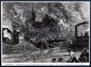 1877  --  MOULINS  INCENDIE DU FAUBOURG CHAVEAU  3 JANVIER    C058 - Picture 1 of 1