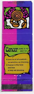 Cancer Zodiac 4 of 24 Cancer Hunt Wesson Food Blue Empty Matchbook Cover - Picture 1 of 2