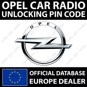 OPEL RADIO PIN CODE TOUCH & CONNECT ANTARA CORSA INSIGNIA MERIVA VIVARO ZAFIRA - Bild 1 von 3