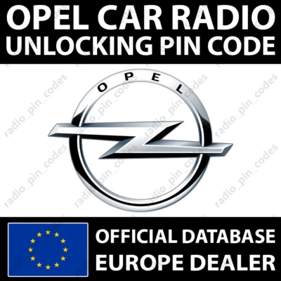 OPEL RADIO PIN CODE TOUCH & CONNECT ANTARA CORSA INSIGNIA MERIVA VIVARO ZAFIRA - Bild 1 von 3