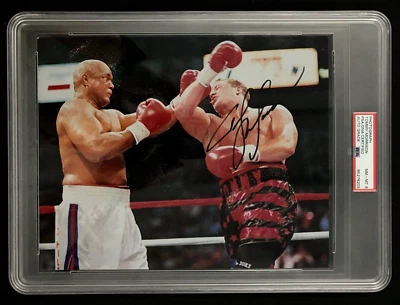 Tommy Morrison Signed 8x10 Photo PSA/DNA 8 AUTO Slabbed (vs. George Foreman) - Image 1 of 2