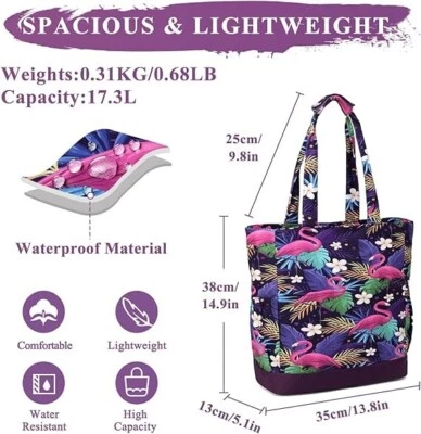 Large Beach Pool Bag Tote Shoulder Outdoor Waterproof BBQ Gift Christmas Flaming - image 1 of 4