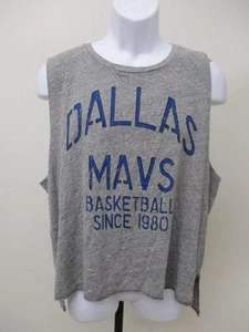 NEW Dallas Mavericks Womens Size M Medium Gray Muscle Shirt MSRP $36 - Picture 1 of 4