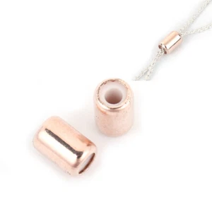 Perle mit Silikonkern, Schiebeverschluss Stopperperle rosegold 4Stück V311a - Bild 1 von 3