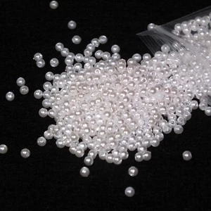 1,000pcs - 10,000pcs white 3mm imitation pearl acrylic beads - beading crafts - Picture 1 of 5
