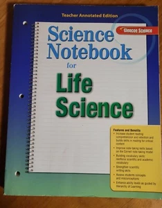 GLENCOE: LIFE SCIENCE: SCIENCE NOTEBOOK By Mcgraw Hill:Teacher's Annotated Ed. - Foto 1 di 2