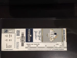 2017 New York Yankees vs Cleveland Indians 10/9 MLB ALDS Home Game 1 Ticket Stub - Picture 1 of 1