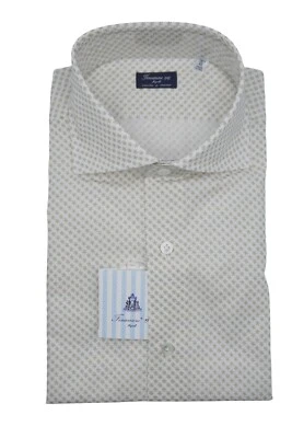 Nuevo Vestido FINAMORE Napoli HECHO A MANO Camisa EDUARDO Talla 16.5 US 42 EU (FIN413) Foto 1 de 2