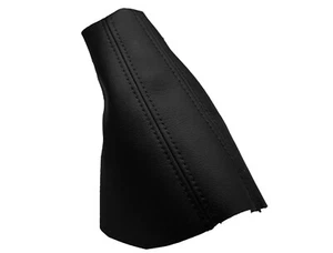 Schwarz Faden Echtleder Handbremssack Handbremsmanschette HYUNDAI COUPE 99-02 - Picture 1 of 1