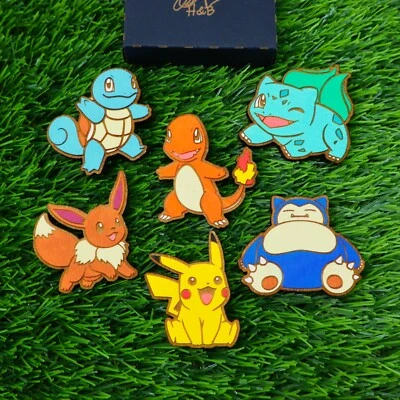 Imanes Pokémon de madera, Pikachu, Eevee, Snorlax, Squirtle, Charmander, Bulbasaur Foto 1 de 4