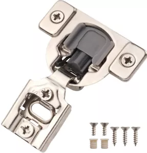 DecoBasics Paquete de 10-50 Bisagras de gabinete de cierre suave superpuestas de 1/2" para gabinete de cocina - Imagen 1 de 10