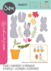 Juego de troqueles Sizzix Thinlits 17PK - Bunny Bits & Blooms #2 de Catherine Pooler 666795 - Imagen 1 de 4