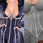 Push Up Bustier Corset Top See Through Mesh Boned Gothic Corset Top C-Curve
