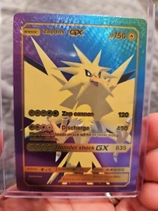 Zapdos GX Rainbow Foil Fan Art Vinyl Sammler Pokemon Karte - Bild 1 von 5