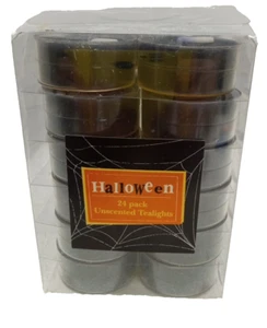 24 Pack Holloween Unscented Tealight Candles New Sealed - Picture 1 of 6