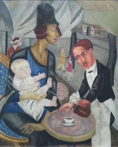 Cafe de la Rotonde Marie Vassilieff 1921 Paris Montparnasse Art Print to Frame - Picture 1 of 2